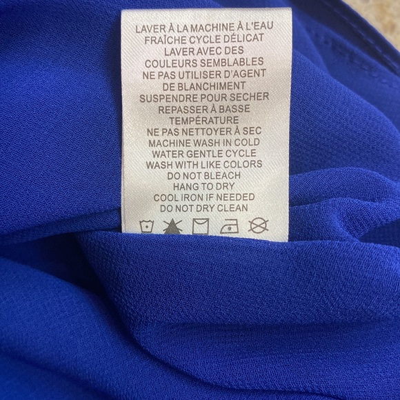 NWOT RACHEL ROY Front & Back Knot Halter Top in Sapphire Blue Size Large - Picture 8 of 8